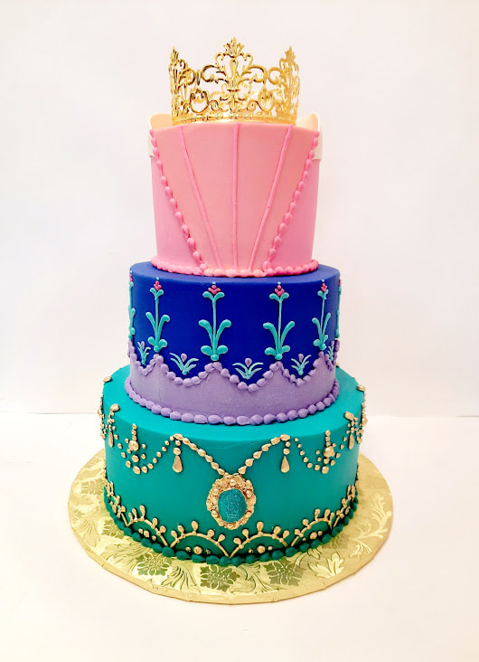 Princess castle birthday cake