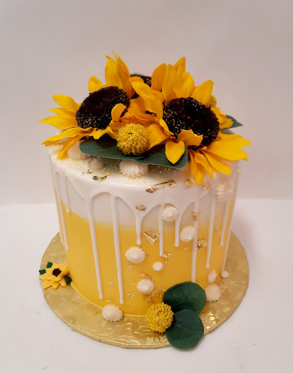 Sunshine first-birthday cake